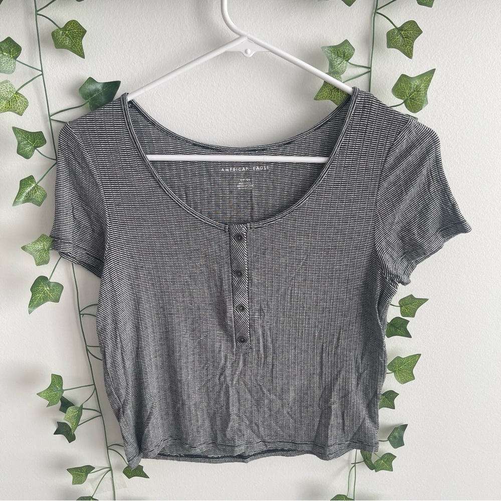 American Eagle Outfitters Gray Women's Top